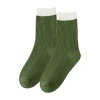 Sock stall, one-piece consignment, double-needle mid-calf socks, women's spring and autumn versatile, color-blocked casual women's long calf socks, women's socks, solid-color cotton socks, one-piece consignment Item Picture